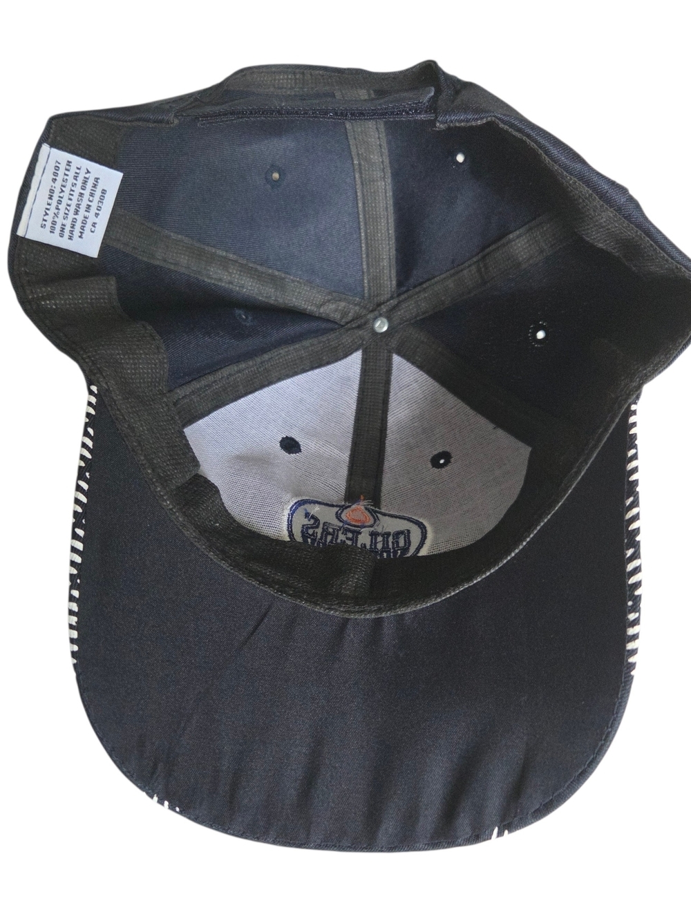Old Time Hockey Edmonton Oilers Navy Blue Structured Baseball Cap - Picture 4 of 7